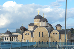 Сочи. Адлер. Благовещенская, Спиридоновская церковь и часовня Киприана и Иустинии