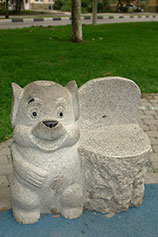 Новороссийск. Скульптура-скамья «Медведь»